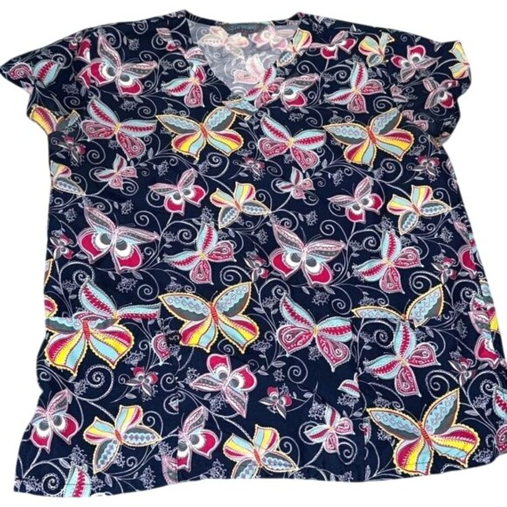Serene Uniforms  V-Neck Ultra Soft Touch Microfiber Medical Scrub‎ Top Size S